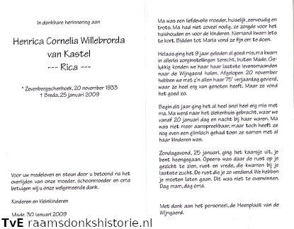 Henrica Cornelia Willebrorda van Kastel